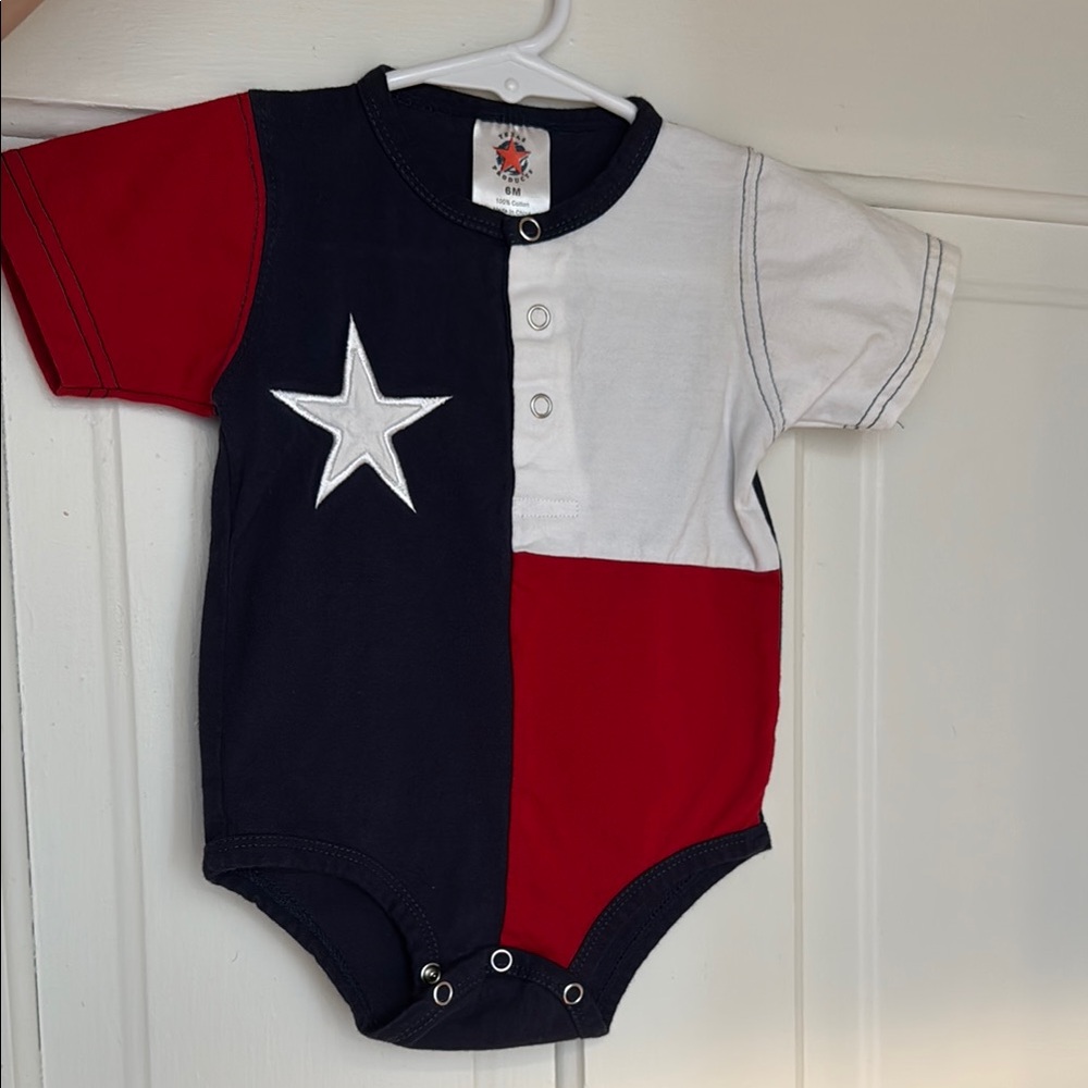 Texas Flag Onesie 6M